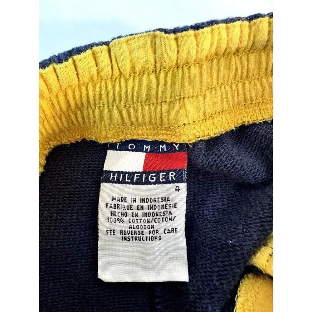 Vintage 2000 Y2K Tommy Hilfiger Pants Navy Sailor Cotton - Kids Size 4